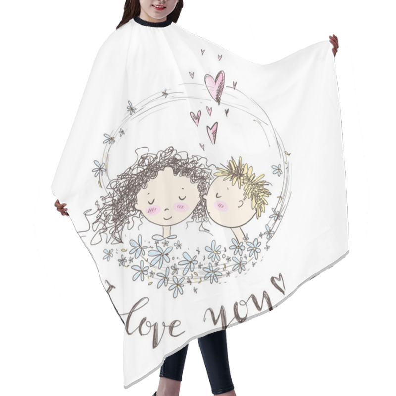 Personality  Valentine's Day Card Hair Cutting Cape