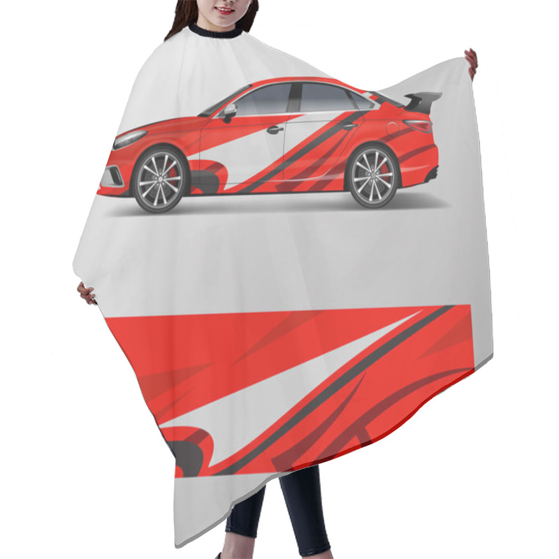 Personality  Modern Racing Car Wrap Strip For Racing Sport Car Design. Hair Cutting Cape