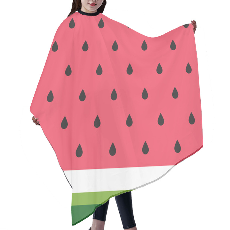 Personality  Vector Background Of Watermelon Slices In The Simple Abstract Style. Hair Cutting Cape