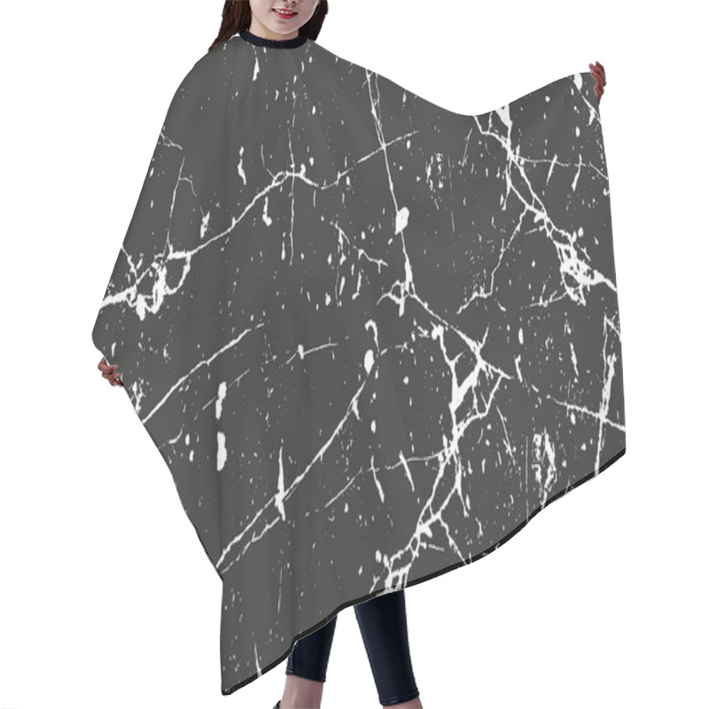 Personality  Distressed Overlay Texture Of Cracked Concrete Hair Cutting Cape