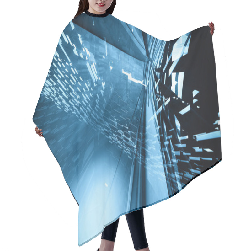 Personality  3d Futuristic Abstract Background  Hair Cutting Cape