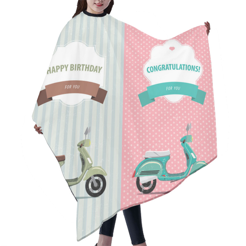 Personality  Card Scooter Set Hair Cutting Cape