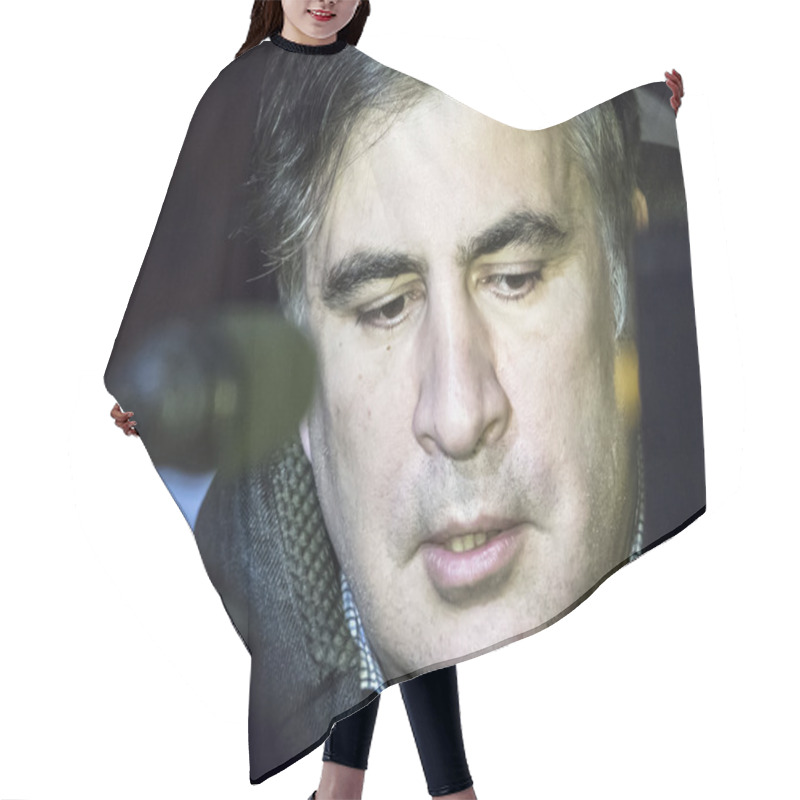 Personality  Former Georgian President Mikhail Saakashvili Hair Cutting Cape