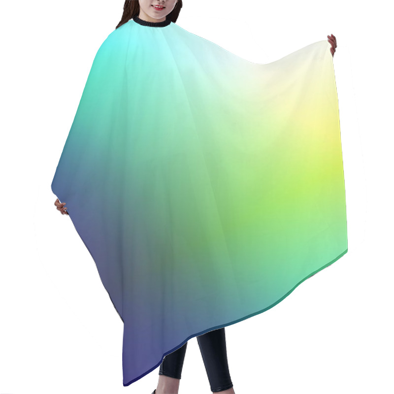 Personality  Abstract Gradient Background In Vibrant Blue And Green Hues. Hair Cutting Cape