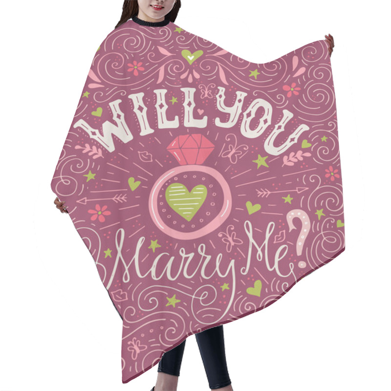 Personality  Will You Marry Me Hair Cutting Cape