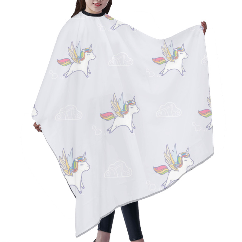 Personality  Cute Seamless Pattern With Pegasus  Hair Cutting Cape