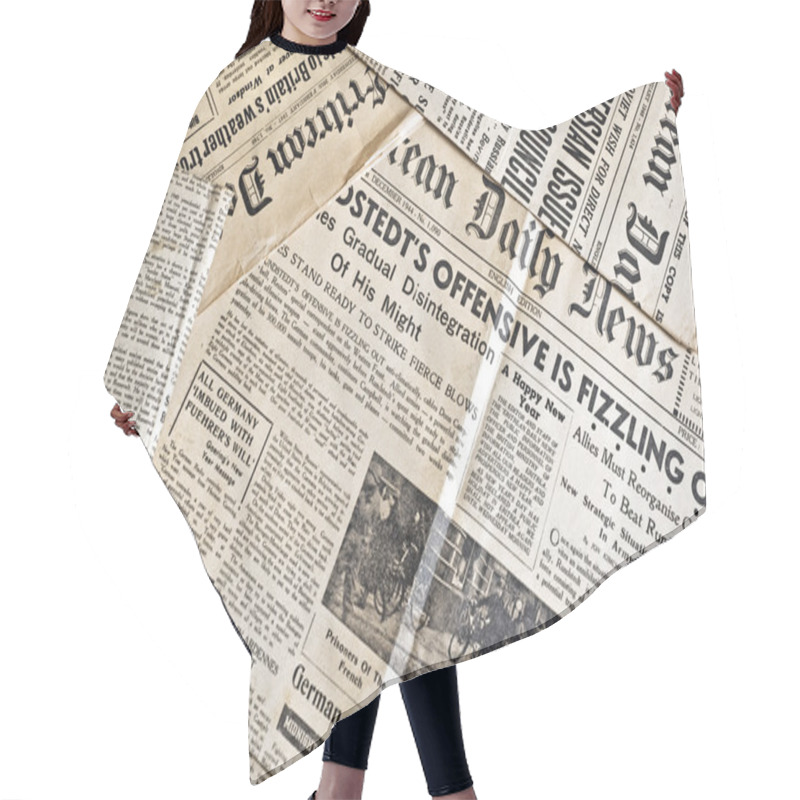 Personality  Ancient Newspapers Hair Cutting Cape