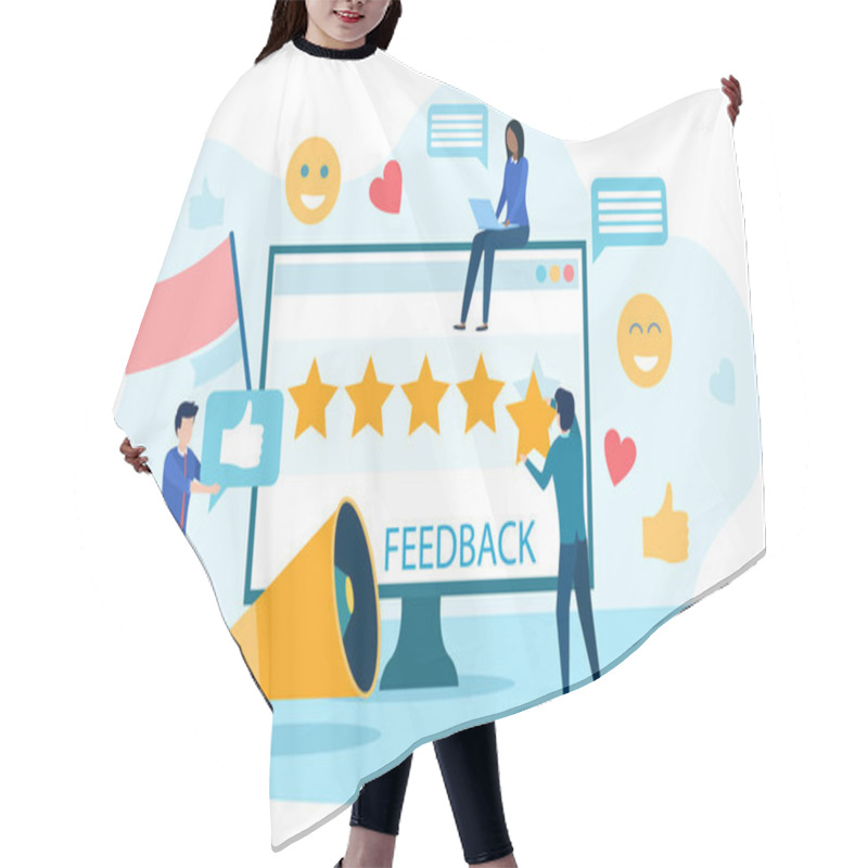 Personality  Feedback Concept Illustration Hair Cutting Cape