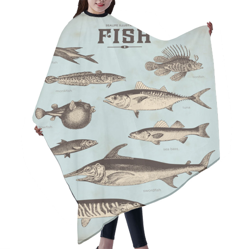 Personality  Sea Set - Fish Hair Cutting Cape