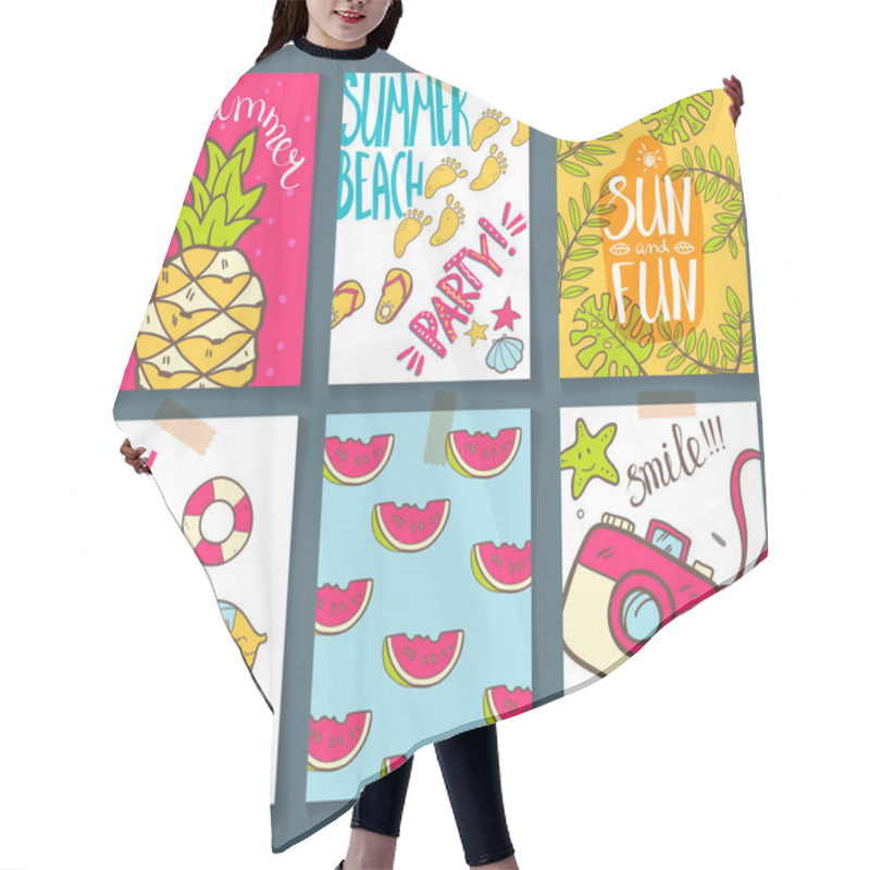 Personality  Collection Of Summer Cards Hair Cutting Cape