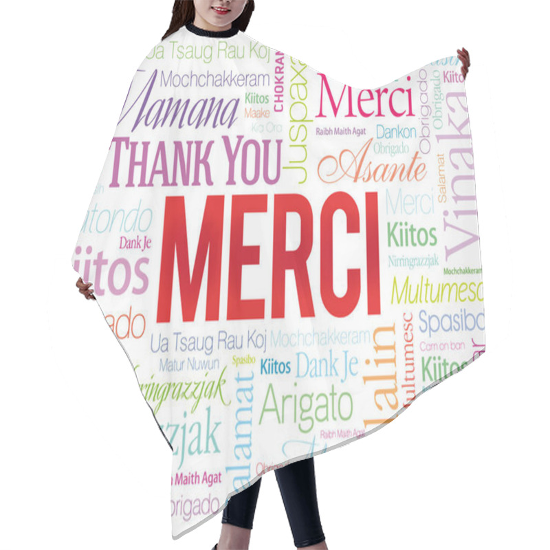 Personality  Merci (Thank You In French) Hair Cutting Cape