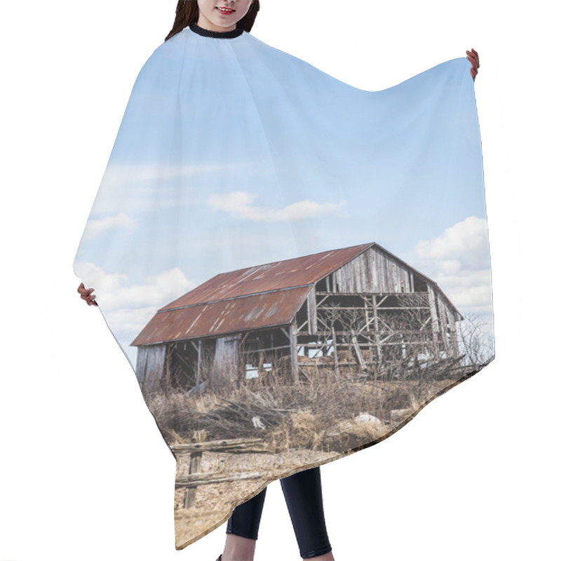 Personality  Old Abandoned Barn Hair Cutting Cape