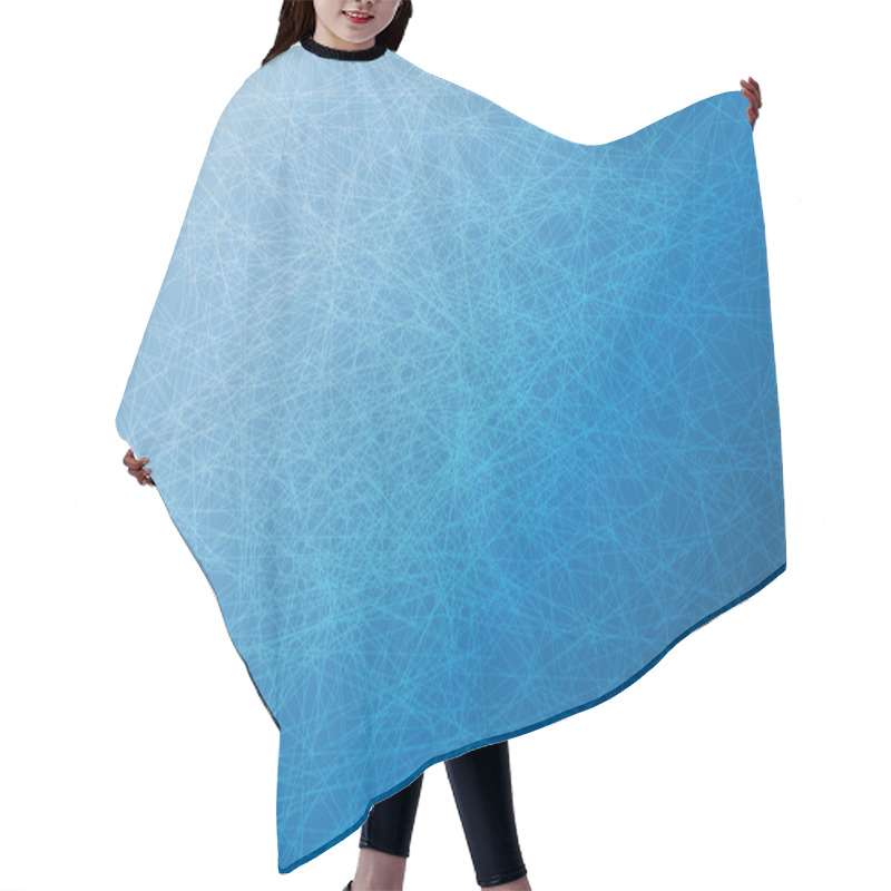 Personality  Intersection Line On Blue Hair Cutting Cape