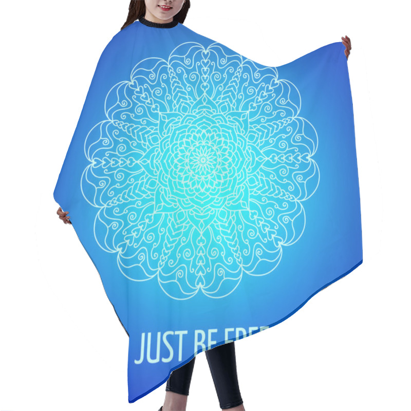 Personality  Ornament In Circle With Inspiration Hair Cutting Cape