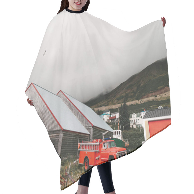 Personality  Fire Truck Hair Cutting Cape