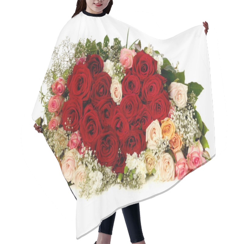 Personality  Flowers Heart Shape Hair Cutting Cape