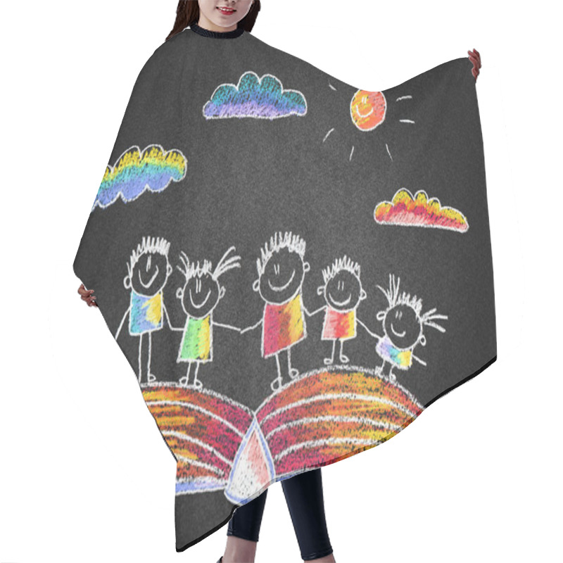 Personality  Happy Kids With Book Hair Cutting Cape