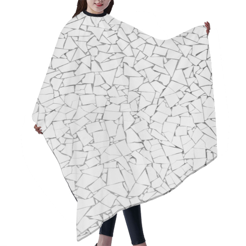 Personality  White Broken Tiles Wall Hair Cutting Cape