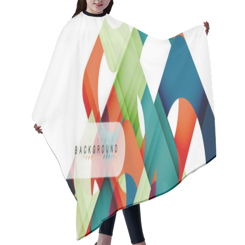 Personality  Geometric Squares Abstract Banner. Vector Illustration For Business Brochure Or Flyer, Presentation And Web Design Layout Hair Cutting Cape