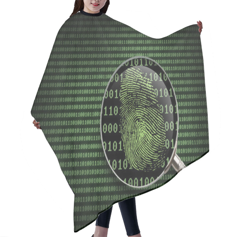 Personality  Magnifying Glass Online Fingerprint Hair Cutting Cape