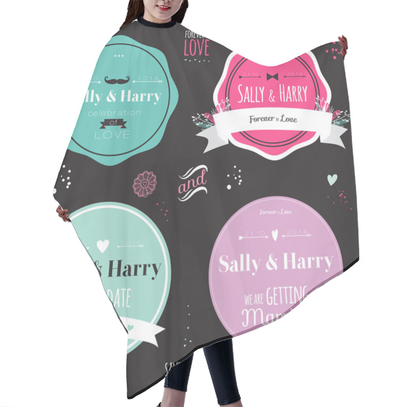 Personality  PrintSave The Date Invitation Hair Cutting Cape