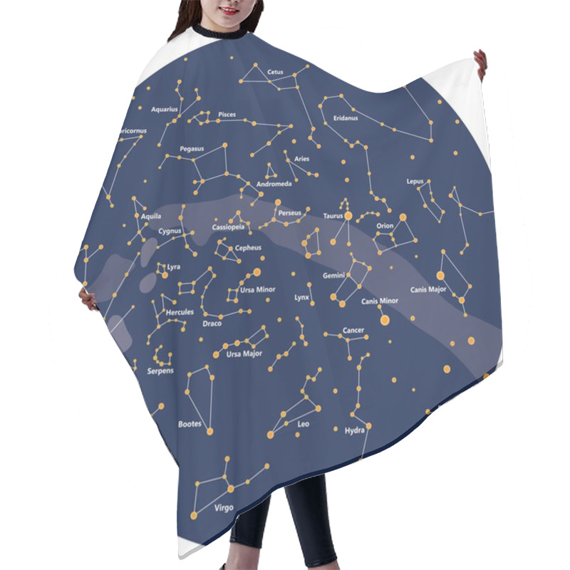 Personality  Constellation Sky Night With Milky Way Hair Cutting Cape