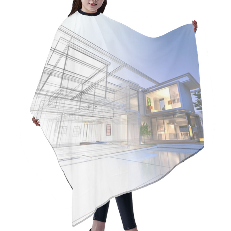 Personality  Wireframe Mansion Hair Cutting Cape