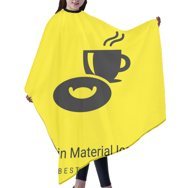 Personality  Breakfast Time Minimal Bright Yellow Material Icon Hair Cutting Cape