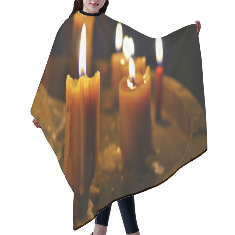 Personality  Antique Candle Burning Hair Cutting Cape