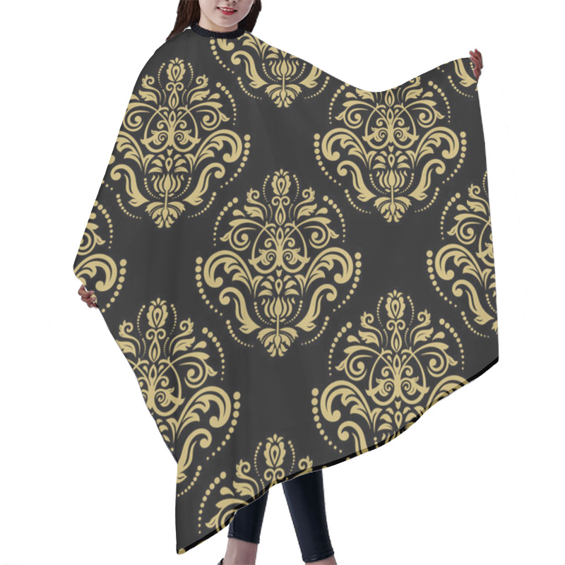 Personality  Damask Seamless  Pattern Hair Cutting Cape