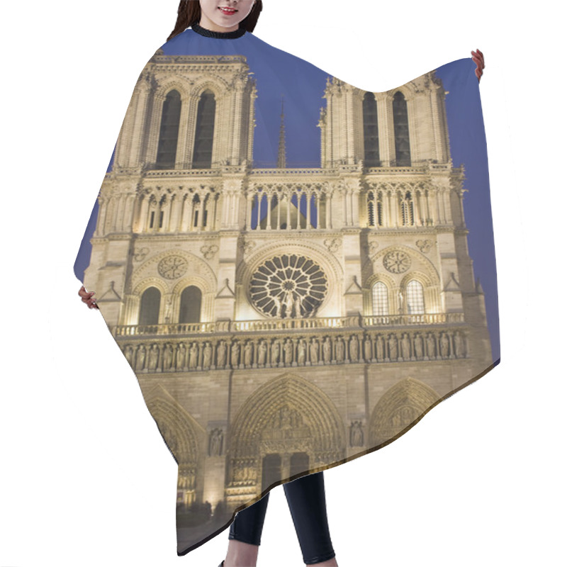 Personality  Notre Dame At Night, Paris, France Hair Cutting Cape