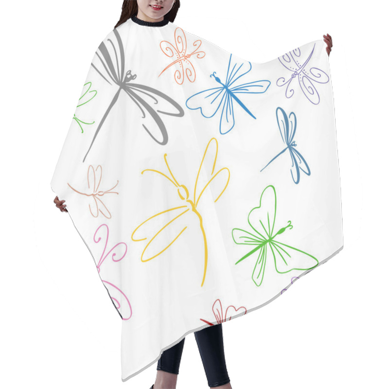 Personality  Dragonfly Set Hair Cutting Cape