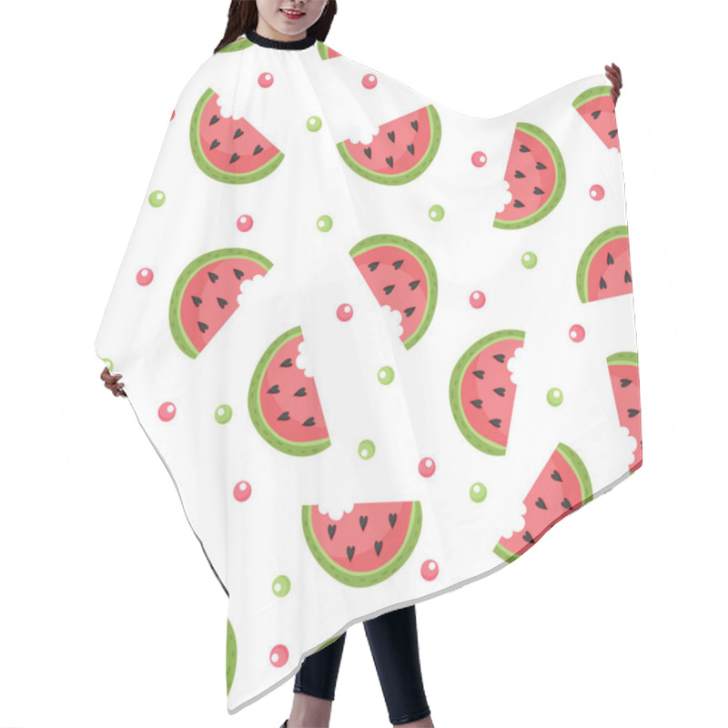 Personality  Seamless Watermelon Pattern. Hair Cutting Cape