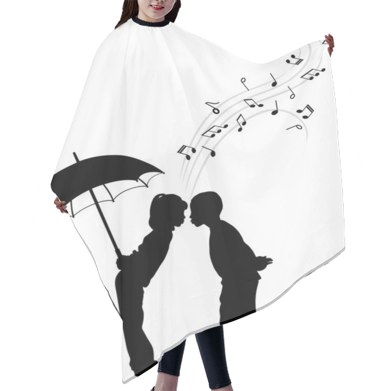 Personality  TWO CHILDREN SINGING IN DUET Hair Cutting Cape