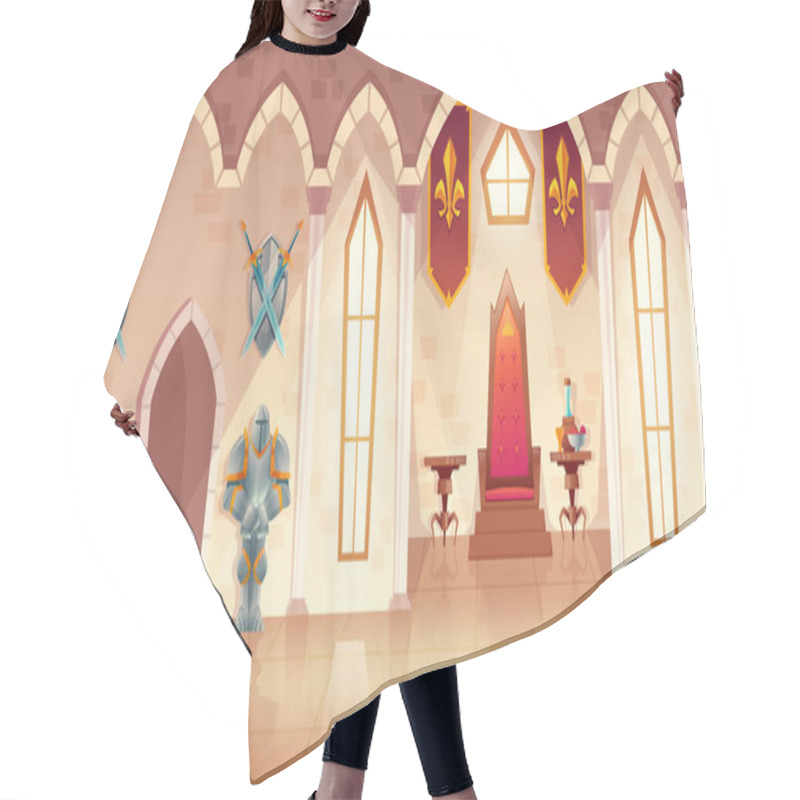 Personality  Vector Castle Throne Hall, Interior Of Royal Ballroom Hair Cutting Cape