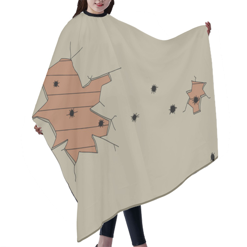 Personality  Bullet Holes Hair Cutting Cape