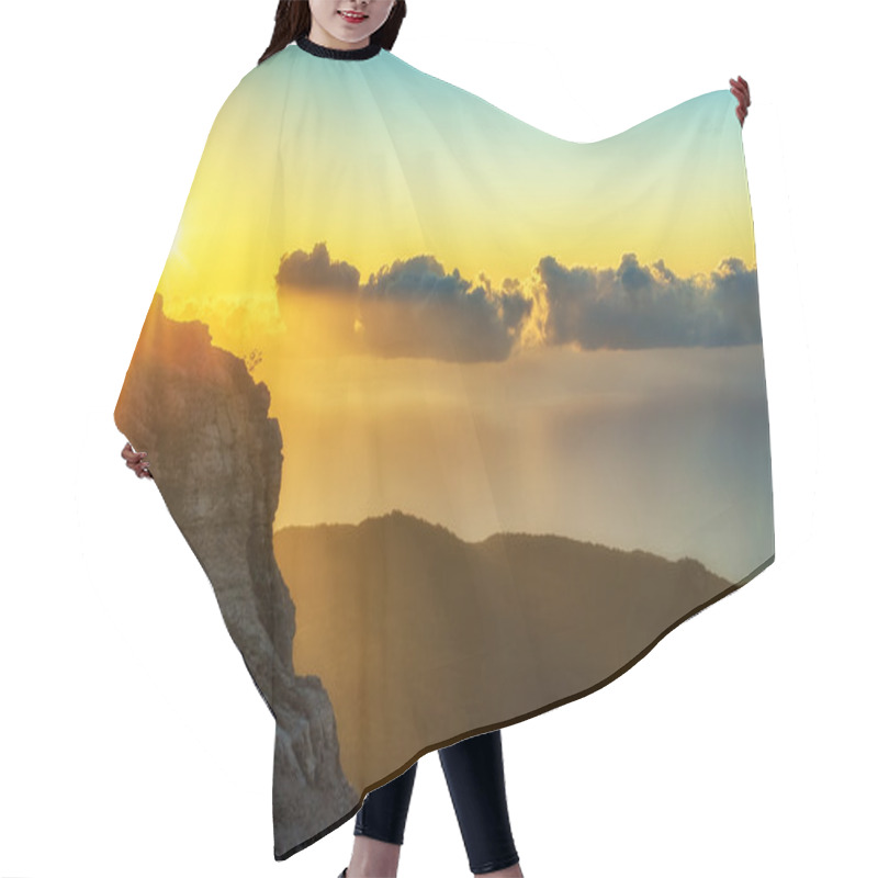 Personality  Sunrise In Mountain Hair Cutting Cape