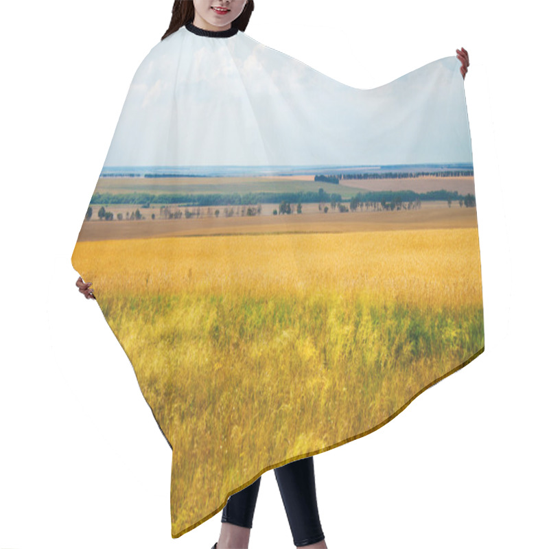 Personality  Green Grass Meadows And Fields Landscape Hair Cutting Cape