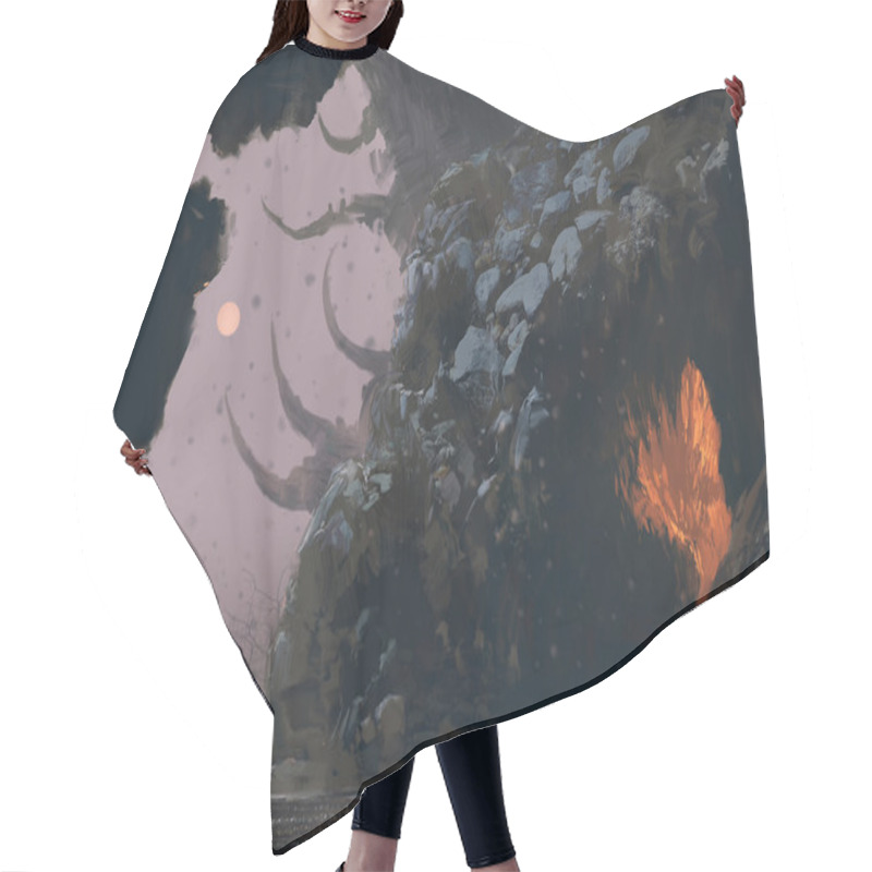 Personality  Fantasy Landscape With Mystery Cave Hair Cutting Cape