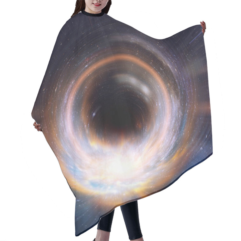 Personality  Black Hole Or Wormhole In Galaxy Space And Times Across In The Universe Concept Art. Elements Of This Image Furnished By NASA. Hair Cutting Cape