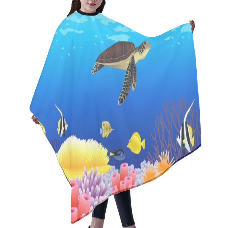 Personality  Sea Life Background Hair Cutting Cape