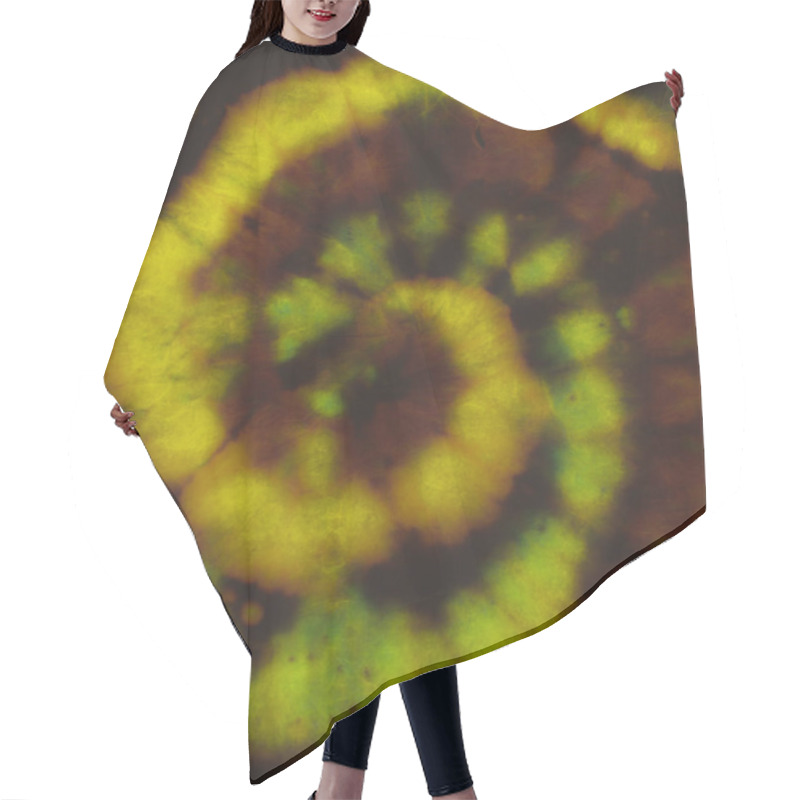 Personality  Psychedelic Tie Dye. Abstract Circular Pattern.  Hair Cutting Cape