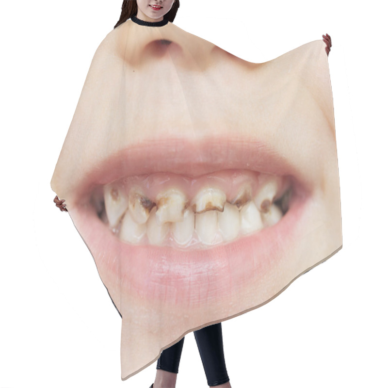 Personality  Bad Teeth Hair Cutting Cape