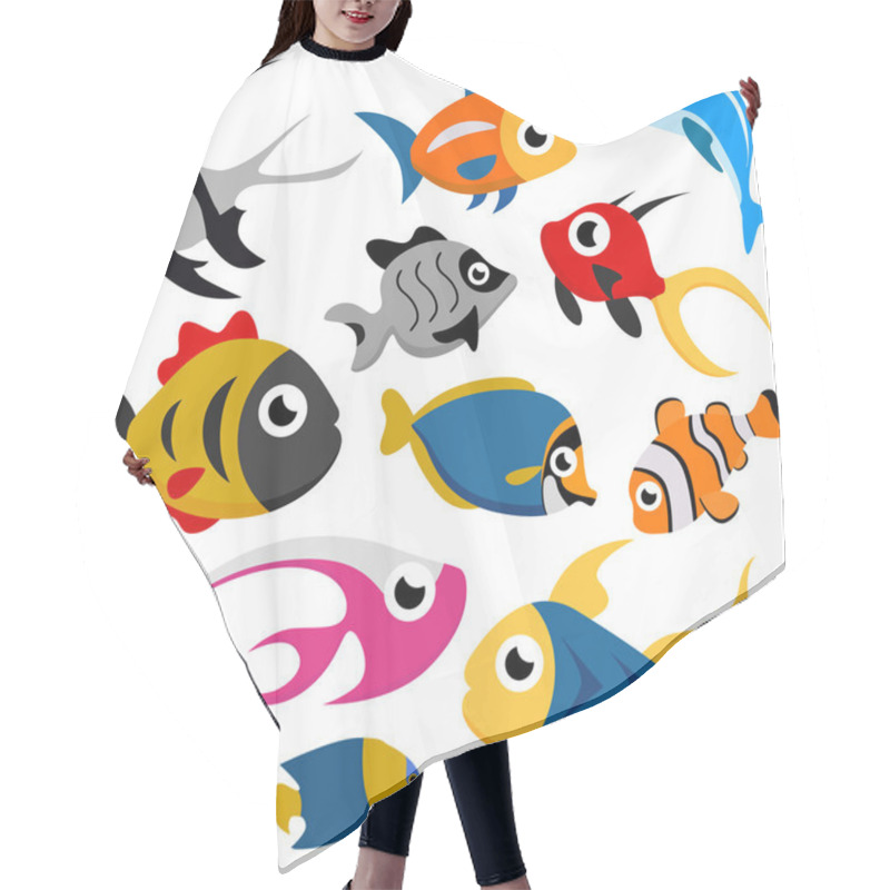 Personality  Cartoon Fish Hair Cutting Cape