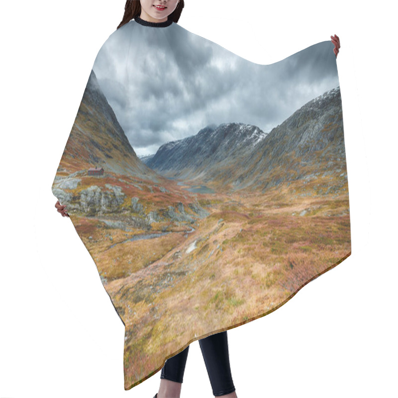 Personality  Landscape Of Beautiful Autumn In Mountains Hair Cutting Cape