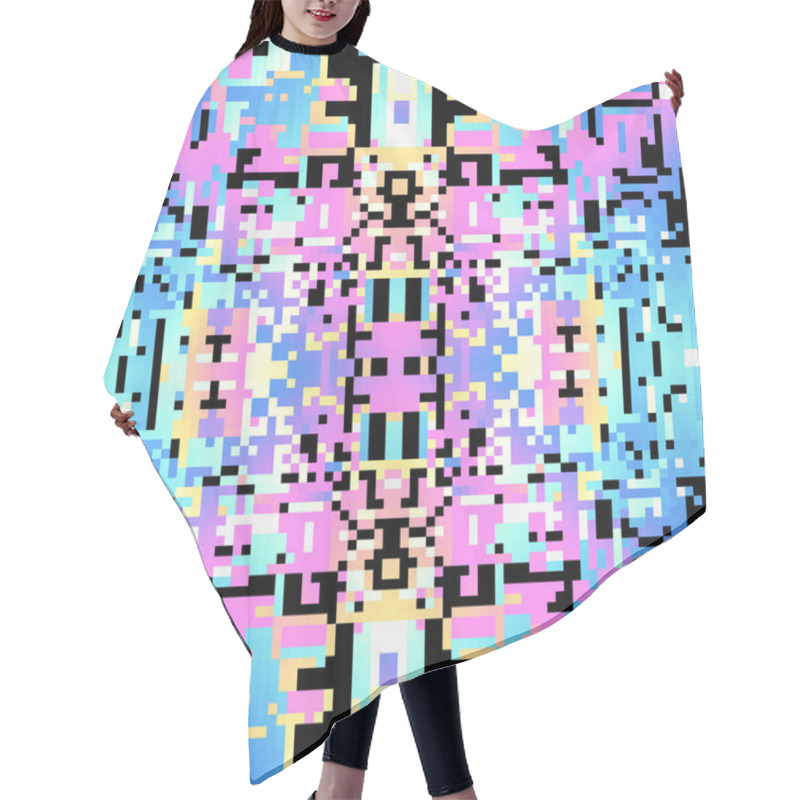 Personality  Geometric Abstract Pattern In Low Poly Style. Hair Cutting Cape