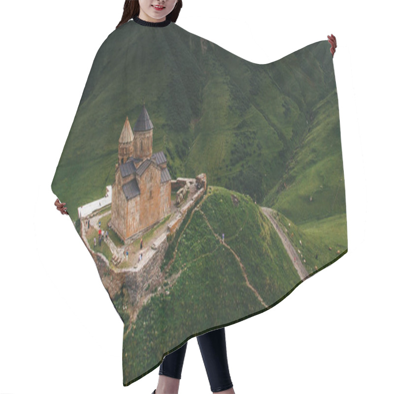 Personality  Old Castle In Green Mountains Hair Cutting Cape