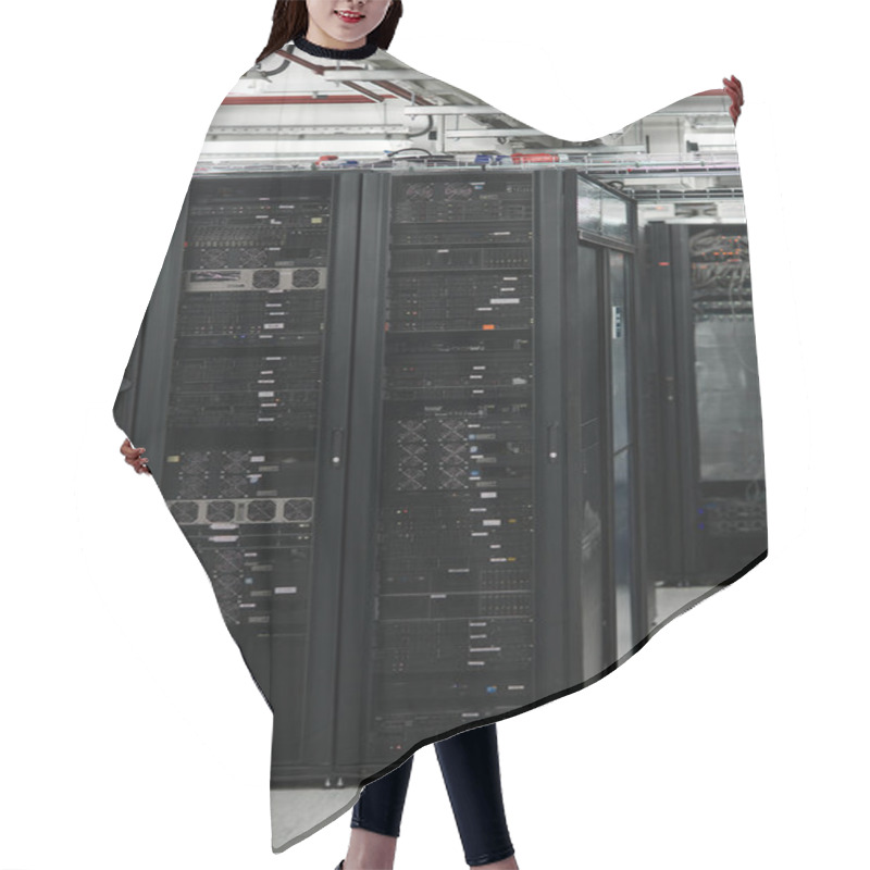 Personality  Professional And Advanced Computer Systems In A Data Center. Hair Cutting Cape