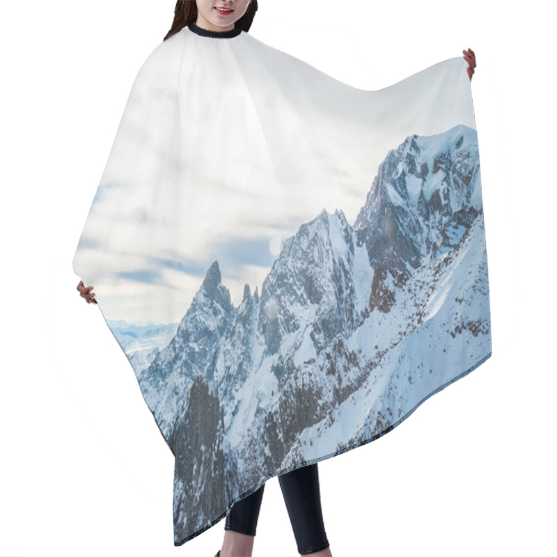 Personality  Beautiful Snowy Mountain Peaks In Autumn Hair Cutting Cape