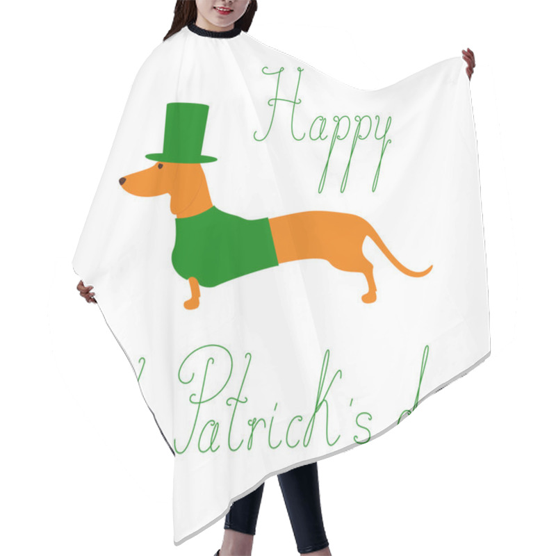 Personality  St Patricks Day Dachshund Hair Cutting Cape